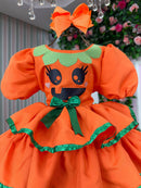 Vestido Tematicos Kids Halloween Doce Abóbora