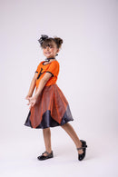 Fantasia Halloween Menina Bruxinha Laranja