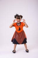 Fantasia Halloween Menina Bruxinha Laranja
