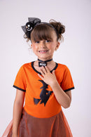 Fantasia Halloween Menina Bruxinha Laranja