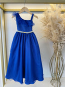 Vestido Infantil Longo Azul Royal Formaturas Daminhas