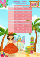 Vestido Temáticos Infantil Luxo Moana Modelo 3