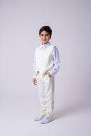 Conjunto Miss Cherry Social Leonardo Colete Amarelo Claro