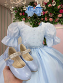 Vestido Bella Child Priscila Azul Bebe