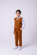 Conjunto Miss Cherry Social Leonardo Colete Caramelo