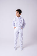 Conjunto Meninos Miss Cherry Leo Suspensorio Branco