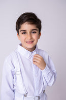 Conjunto Meninos Miss Cherry Leo Suspensorio Branco