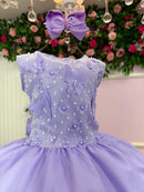 Vestido Marie Jardim das Borboletas Lilas Viviane