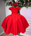 Vestido Bella Child Ravena Vermelho