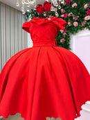 Vestido Bella Child Ravena Vermelho