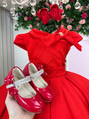 Vestido Bella Child Ravena Vermelho