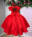 Vestido Bella Child Ravena Vermelho