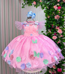 Vestido Marie Jardim Encantado Isis Luxinho Rosa