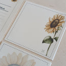 KIT Planner de Mesa Semanal + Bloquinho de Recado | GIRASSÓIS Papel: Marfim