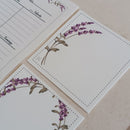 KIT Planner de Mesa Semanal + Bloquinho de Recado | LAVANDAS Papel: Marfim