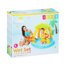 Piscina Inflável Ilha Tropical Com Cobertura 45L