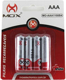 Pilha Recarregável AAA 1000mah 4 Unidades