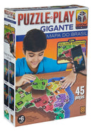 Quebra Cabeça Play Gigante Mapa Do Brasil 45 Peças 3635