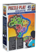 Quebra Cabeça Play Gigante Mapa Do Brasil 45 Peças 3635