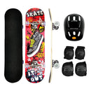 Skate Semi Profissional Infantil Com Kit Proteção Até 50 Kg
