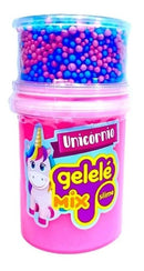 Slime Gelele Unicórnio Com Bolinhas De Isopor