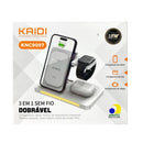 Suporte Carregador Smartwatch 3 Em 1 Sem Fio Dobrável 15W