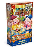 Três Porquinhos Puzzle Progressivo Monte E Conte 12 20 30 3561