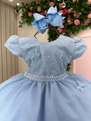 Vestido Vitoria Kids Leticia Azul Bebe