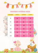 Vestido Vitoria Kids Leticia Azul Bebe