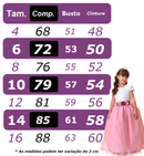 Vestido Infantil Branco Busto Bordado Daminhas Festas Luxo