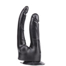 Pênis Dupla penetração com Ventosa cor Preto