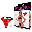 Calcinha em vinil com vibrador bullet multivelocidade - cor vermelha Power Panty