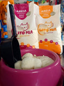 Areia Para Gatos Biodegradável 2kg Grão Grossos Gato Mia