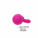 Vibrador Pênis em Puro Silicone - 10 Vibrações - 12 cm