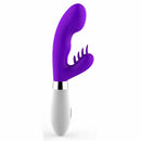Vibrador c/ cerdas em Silicone Duplo motor, 36 níveis de vibração.