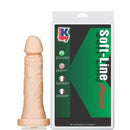 Pênis c/ sistema para cinta Vac U oc 18 x 3,8 cm cor Bege