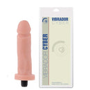 Pênis em cyberskin com Vibrador cor Bege 18 x 4 cm