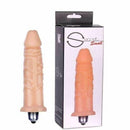 Pênis macio e flexível com Vibrador 12 x 3 cm cor Bege