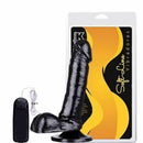 Pênis macio com Vibro e Ventosa 17,5 x 3,8 cm cor Preto