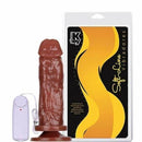 Pênis macio com Vibro e Ventosa 18 x 4,7 cm cor Chocolate