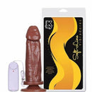 Pênis macio com Vibro e Ventosa 19 x 5 cm cor Chocolate