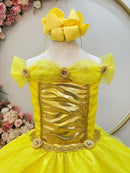 Fantasia Infantil Princesas Aurora Bela e a Fera Com Luvas