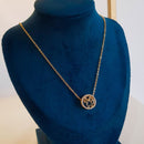 COLAR MENINA CRAVEJADA BANHADO OURO 18K