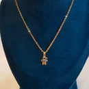 COLAR MENINO CRAVEJADA BANHADO OURO 18K