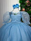 Vestido Bella Child Longo Eva Azul Bebe