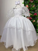 Vestido Bella Child Longo Eva Branco