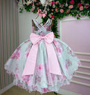 Vestido Bella Child Celina Florido Verde Claro