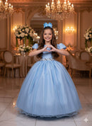 Vestido Marie Longo Heloisa Azul Bebe