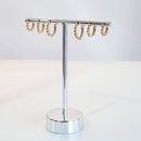 TRIO DE BRINCOS DE ARGOLA COM BOLINHAS BANHADO OURO 18K