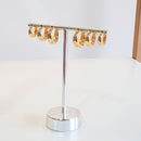TRIO DE BRINCOS DE ARGOLA LISA BANHADO OURO 18K